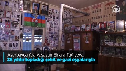 Karabağ şehitlerini kendi imkanlarıyla evinde kurduğu müzede yaşatıyor