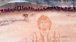 Décès de Maradona : un artiste réalise un magnifique portrait de la légende du ballon rond, sur une plage de Vendée
