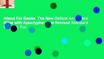 About For Books  The New Oxford Annotated Bible with Apocrypha: New Revised Standard Version  For