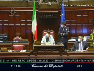 LAZIO - ARTURO DIACONALE - IL RICORDO DELLA CAMERA DEI DEPUTATI - 1 DICEMBRE 2020