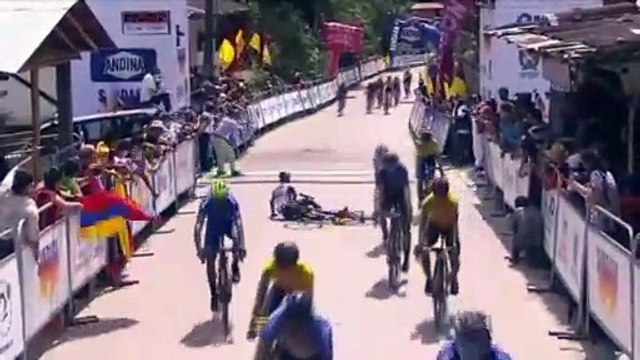 Cycling - Edisón Muñoz wins stage 2 of Clásico RCN 2020 and crashes solo while celebrating on the finish line