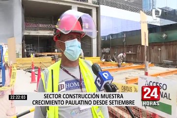 Sector construcción registra un crecimiento paulatino desde septiembre