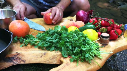 Rock Bass Ceviche Peach Tacos