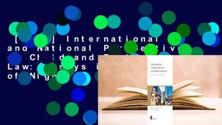 [Read] International and National Perspectives on Child and Family Law: Essays in Honour of Nigel