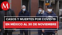 Cifras actualizadas de coronavirus en México al 30 de noviembre
