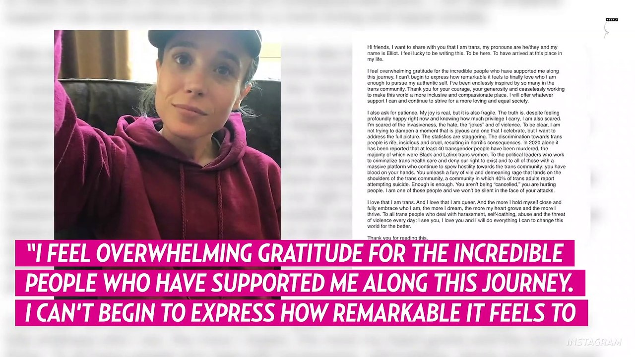Elliot Page, Formerly Ellen Page, Comes Out As Trans- I 'Finally Love Who I Am'