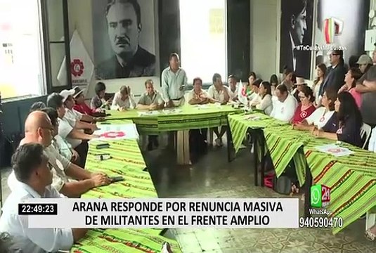 Marco Arana respondió sobre renuncia masiva de militantes en el Frente Amplio