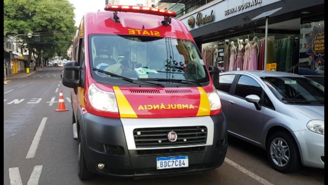 Siate atende jovem que se feriu com tesoura na Rua Paraná