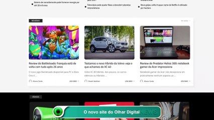 O novo site do Olhar Digital