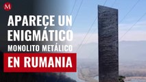 ¡Sigue el misterio! Aparece un enigmático monolito metálico en Rumania