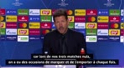 Groupe A - Simeone : "La Ligue des champions nous donne des migraines"