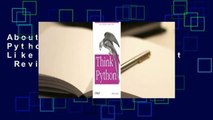 About For Books  Think Python: How to Think Like a Computer Scientist  Review