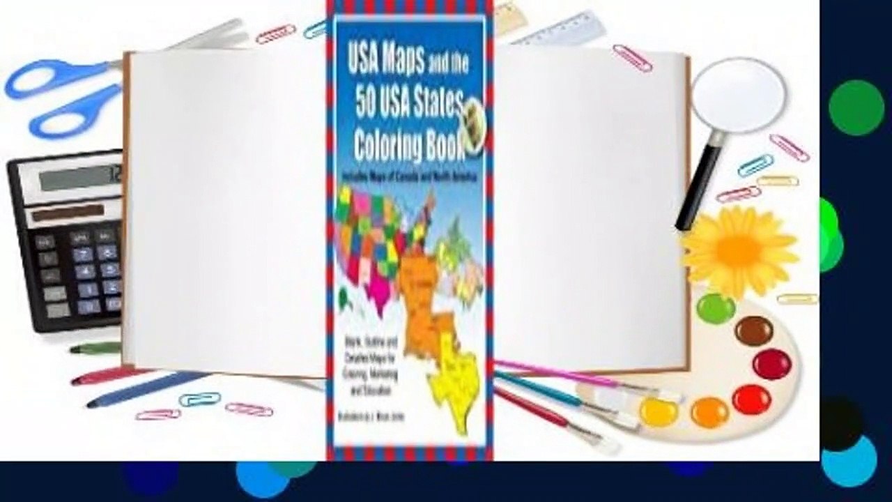 Full E-book  USA Maps and the 50 USA States Coloring Book: Includes Maps of Canada and North