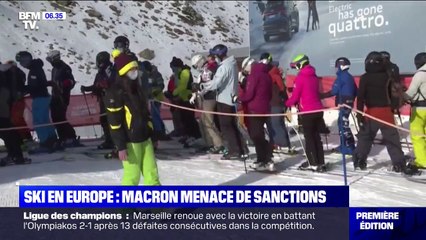 下载视频: Emmanuel Macron envisage des mesures restrictives pour empêcher les Français d'aller skier à l'étranger