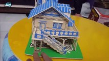 Woodcraft Construction Kit 3D [ Charming aegean sea model ] Mô hình lắp ráp gỗ khách sạn Garden