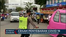 Cegah Covid 19 Dalam Angkutan Polisi Semprot Disinfektan