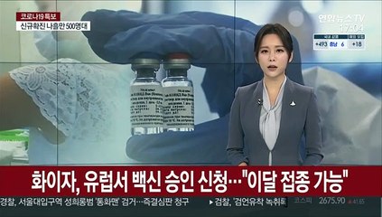 화이자, 유럽서 백신 승인신청…"이달 접종 가능"