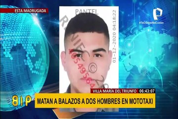 Sicarios en mototaxi asesinan a balazos a dos jóvenes en VMT