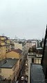 Milano - primi fiocchi di neve in città