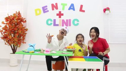 Suri Pretend Play Going to the Dentist for a Toothache and Learning to Brush Tee - Kids funny videos