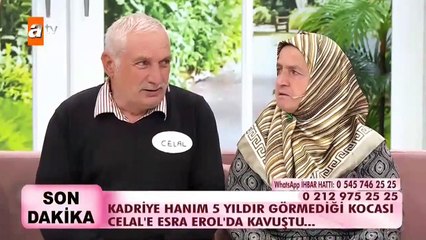 Kadriye Hanım, kocası Celal'e Esra Erol'da kavuştu