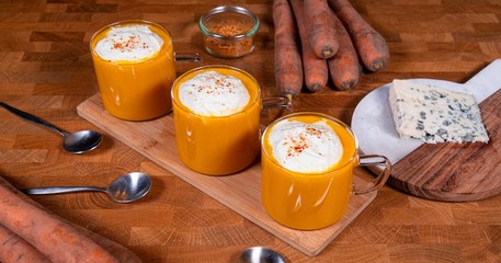 Savourez ce fabuleux velouté de carottes en cappucino
