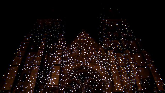 Illumination de la cathédrale de Bayeux pour Noël