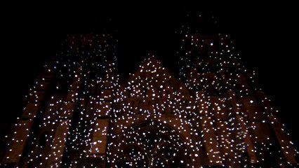 Illumination de la cathédrale de Bayeux pour Noël