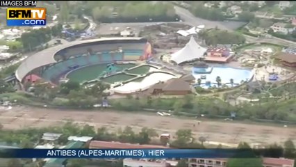 Intempéries : le parc de Marineland noyé sous la boue