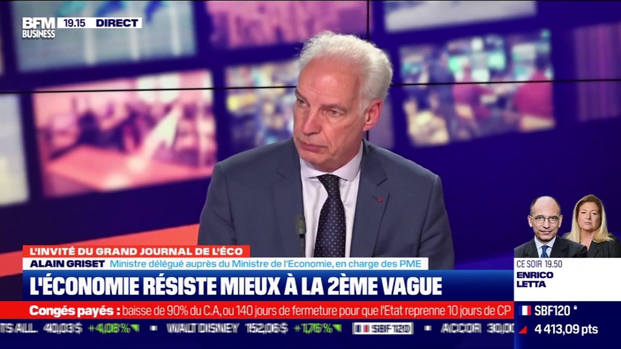 Alain Griset (Ministère de l'Économie) : L'économie résiste mieux à la deuxième vague - 02/12