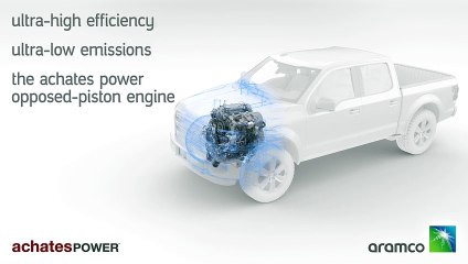 Animation du moteur Achates Power Aramco 2.7L OPGCI