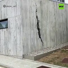 La grieta pintada en un hospital español