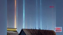Rusya’da gökyüzünde beliren ışık sütunları izleyenleri büyüledi | Video