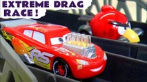 Hot Wheels Extreme Racing with Angry Birds Red versus Disney Pixar Cars 3 Lightning McQueen with DC Comics Batman in this Family Friendly Funny Funlings Race Full Episode English Toy Story for kids