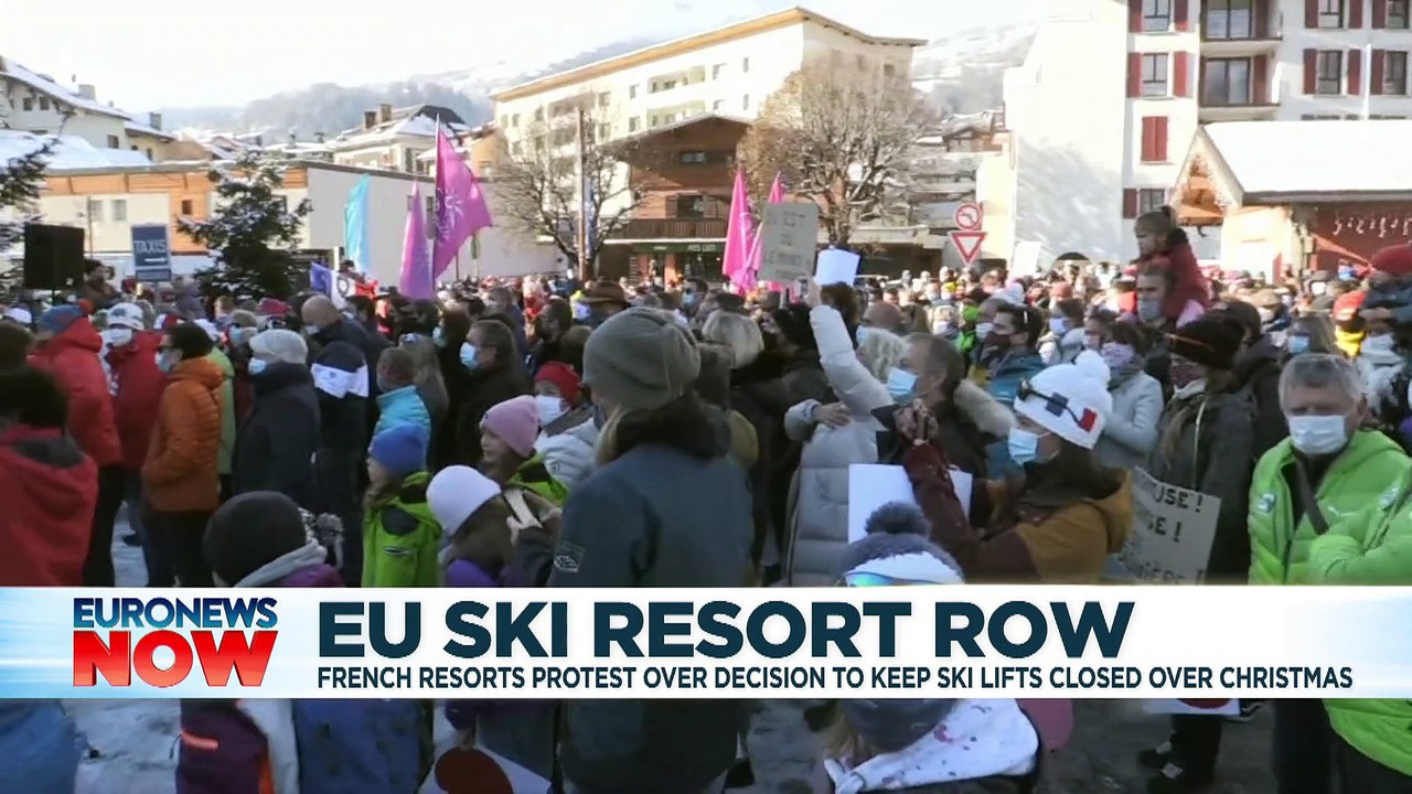 French ski resorts protest plans to keep lifts closed over Christmas period