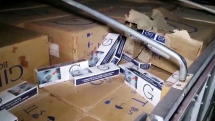 Depois de 5 km de acompanhamento, grande carga de cigarros é apreendida pela PRF