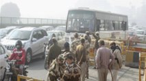 Farmers leave from Singhu border for talks with Centre