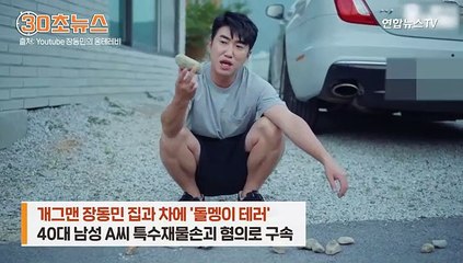 Tải video: [30초뉴스] 개그맨 장동민 집·차에 '돌멩이 테러'…40대 남성 구속