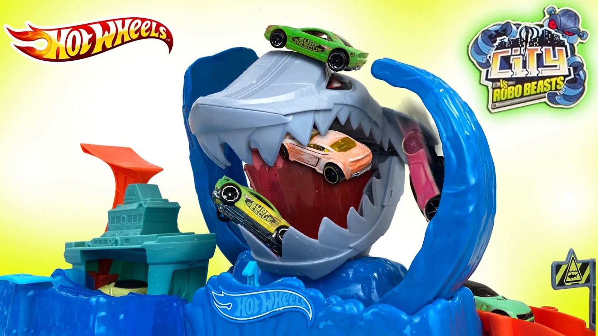 Hot Wheels City Robo Shark Frenzy Color Shifter | Hot Wheels VS Robo-Beasts  - video Dailymotion
