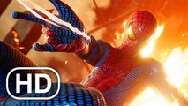 The Amazing Spider-Man Saves Aunt May In Burning House Scene 4K ULTRA HD - Spider-Man Remastered PS5