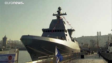 شاهد: إسرائيل تتسلّم بارجة جديدة وسط توتر متصاعد مع إيران