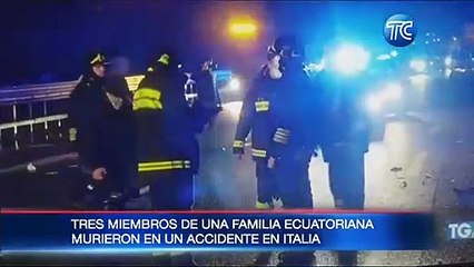 Familia ecuatoriana fallece en un accidente en Italia