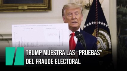 Donald Trump muestra las "pruebas" del fraude electoral