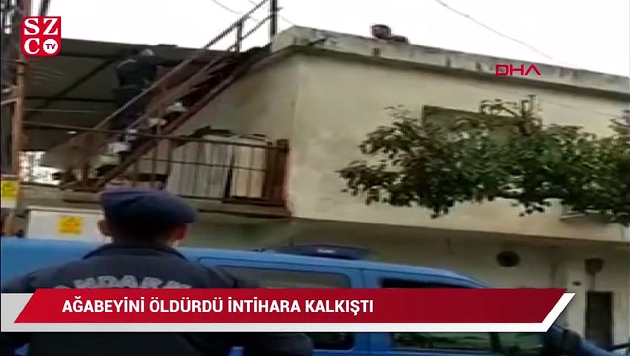 Ağabeyini öldürdüğü iddia edilen şüpheli, jandarmayı görünce intihar etmeye kalkıştı