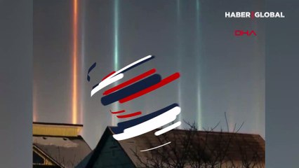 Eksi 20 derecede ortaya çıkan ışık sütunları, büyüledi