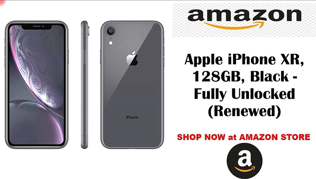 Apple iPhone XR, 128GB, Black - Fully Unlocked (Renewed) | Amazon Phones