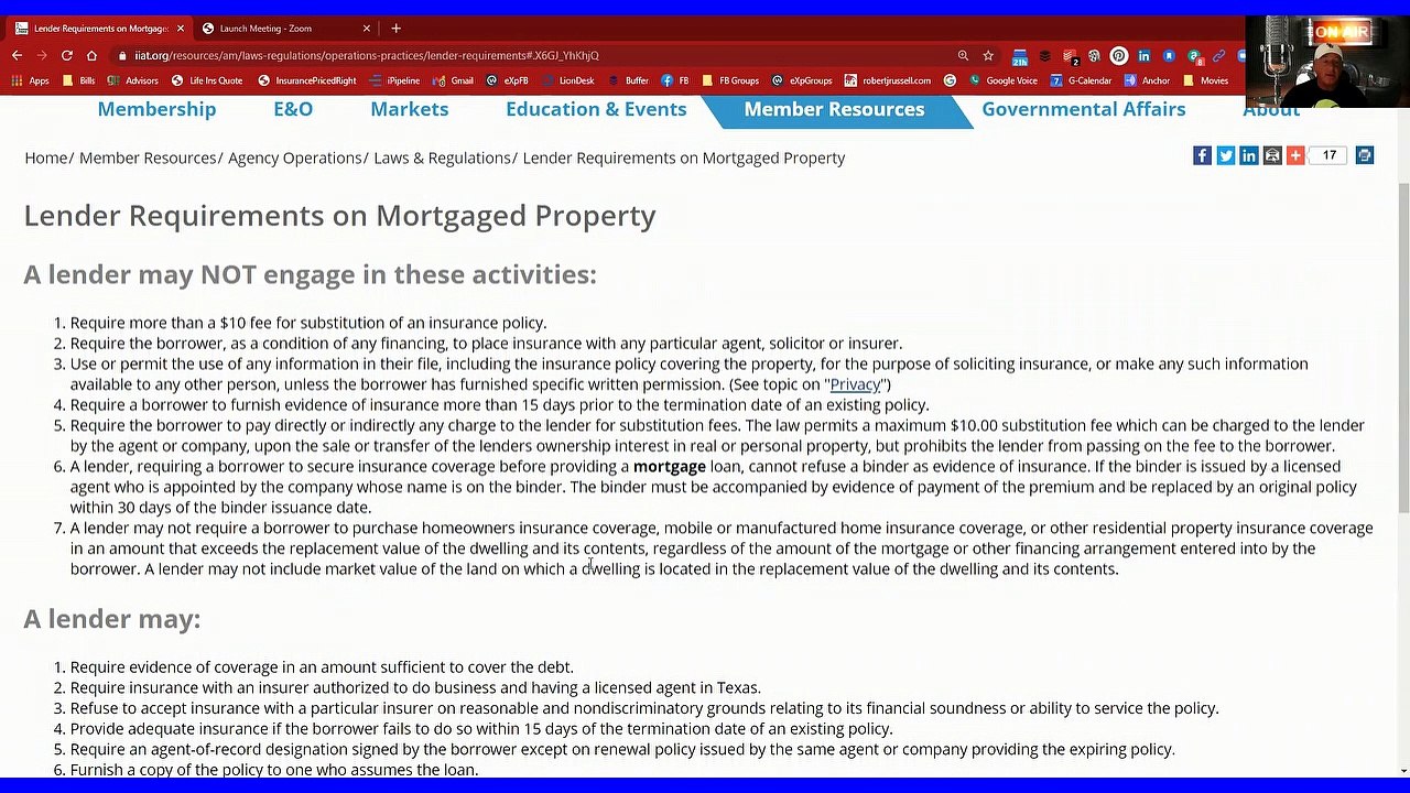 Lender Requirements for Homeowners Insurance