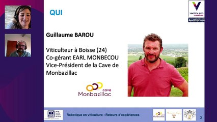 Robotique en viticulture : retours d’expériences