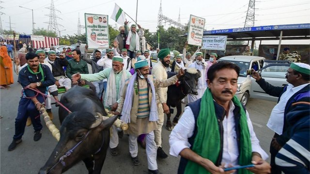 Gujarat-Rajasthan farmers join Delhi Chalo march