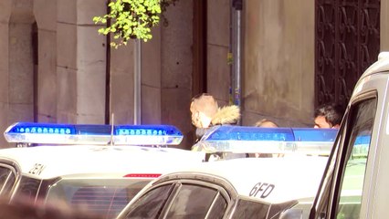 Rafael Amargo sale esposado de la comisaría de Leganitos